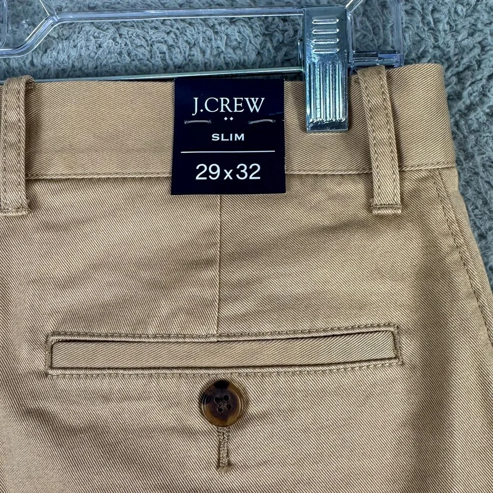 J Crew Pants Mens‎ 29 Khaki Flex Slim Chino Casual Flat Front Dress Cotton 31x32